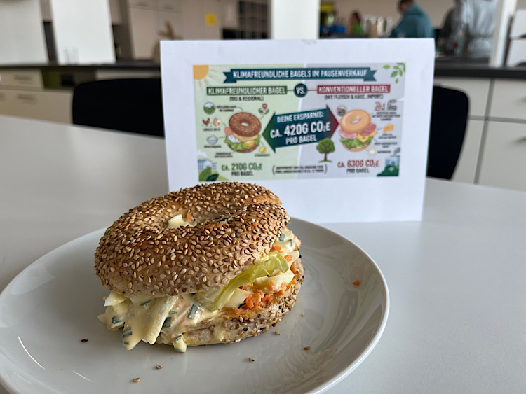 Mit Bagels und Joghurt CO2 sparen